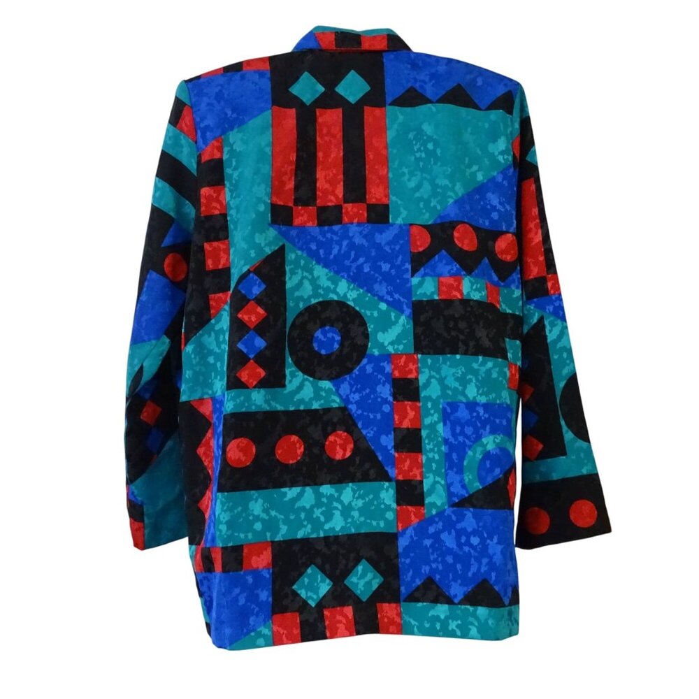 Vintage Toni Marie Sissies Sportswear Women Abstract Blazer Jacket Size 6 - Picture 5 of 14